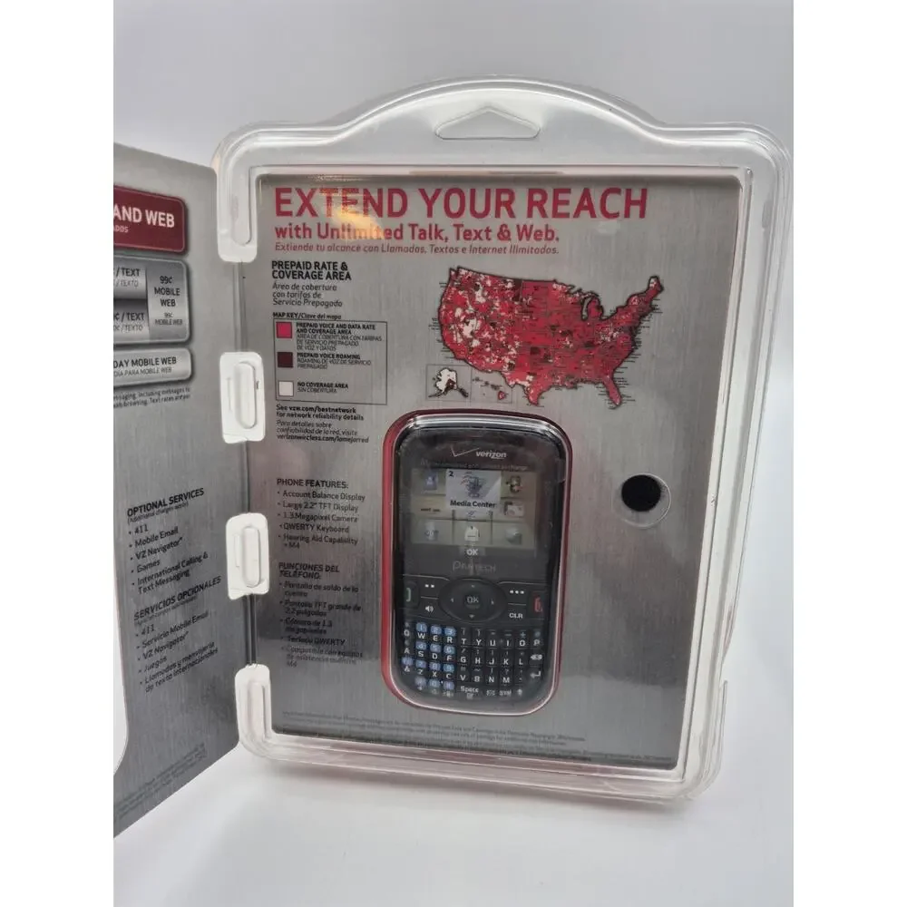 Pantech Caper - 4 MB - Black Cell Phone Verizon 2010 Brand New Sealed